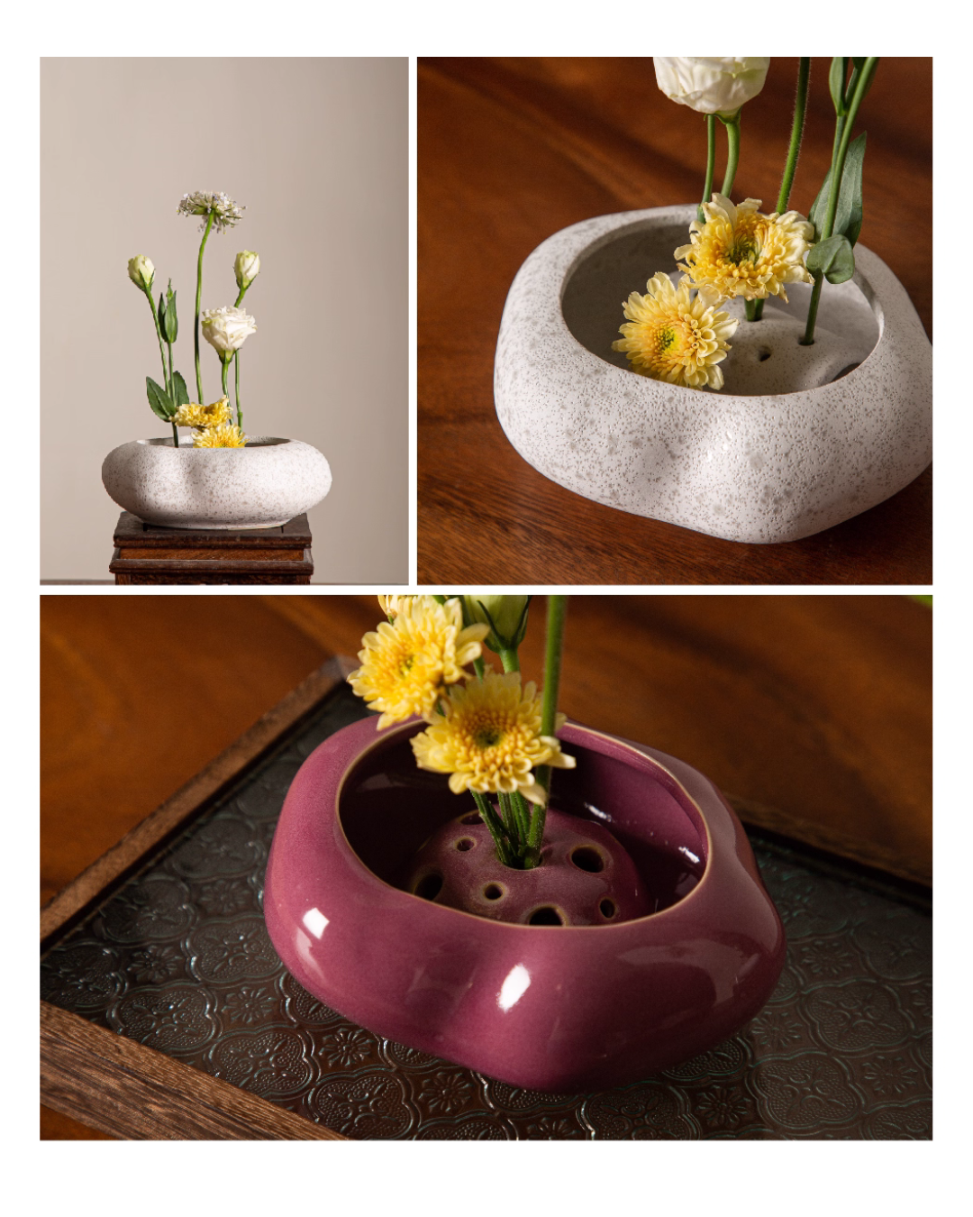 Ikebana Minimalist Ceramic Vase Set