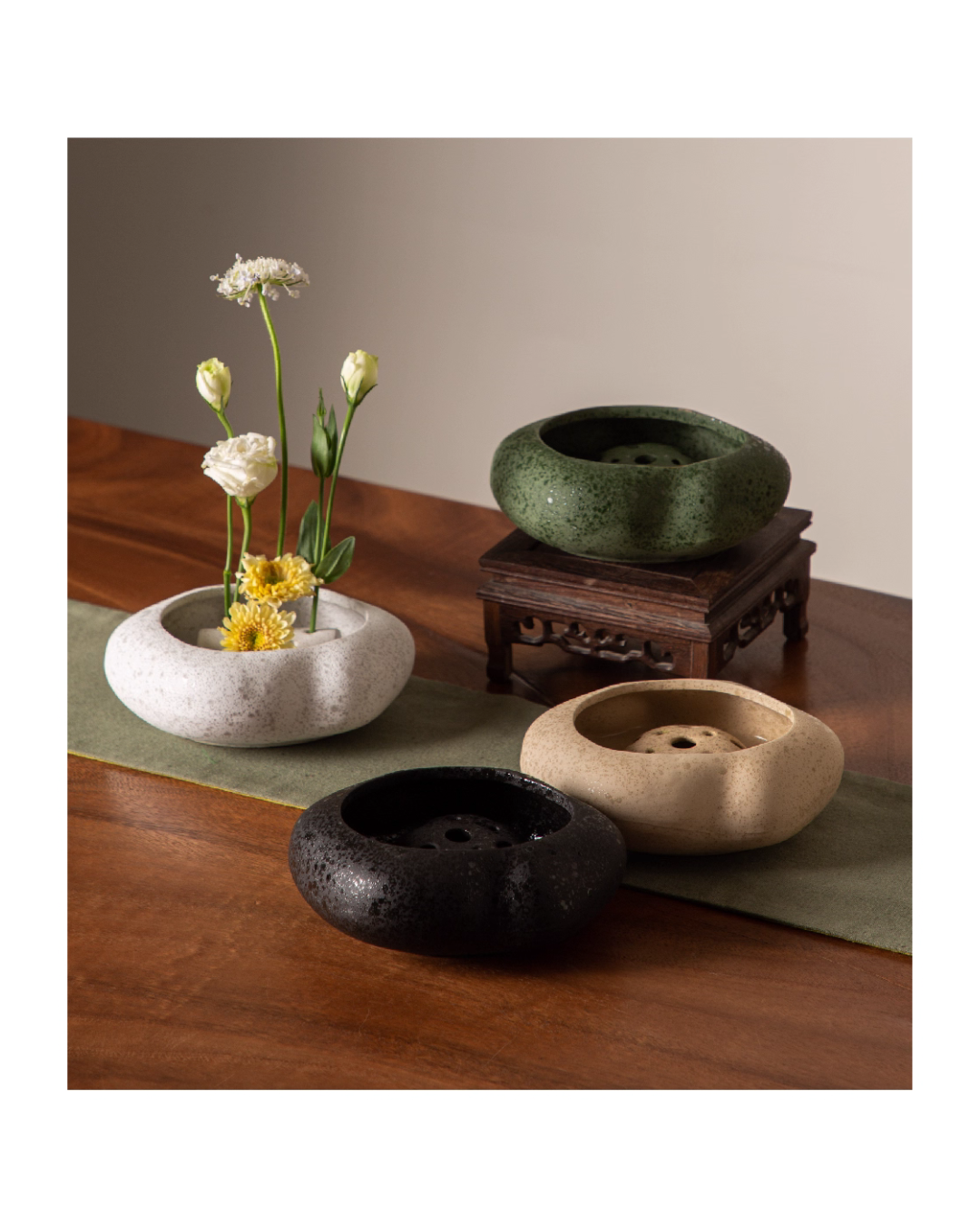 Ikebana Minimalist Ceramic Vase Set