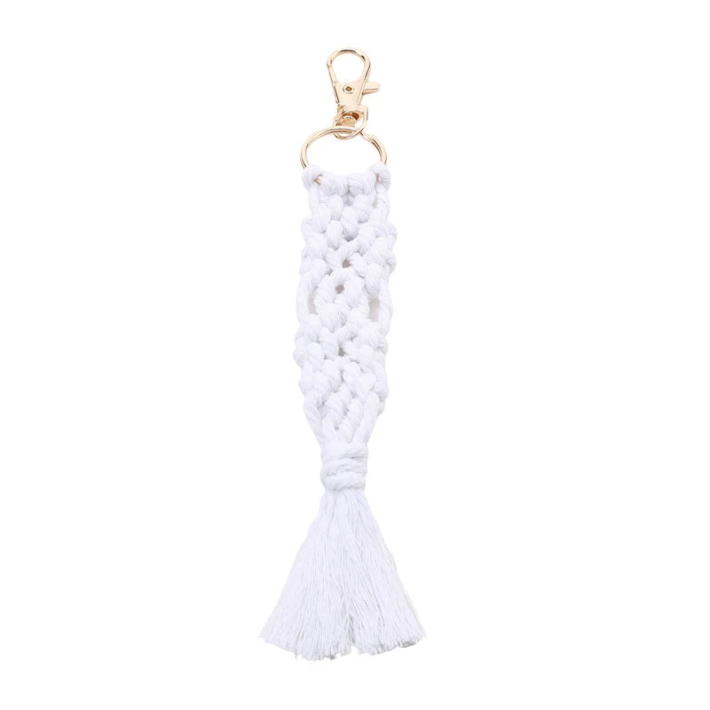 Boho Macrame Wristlet Keychain