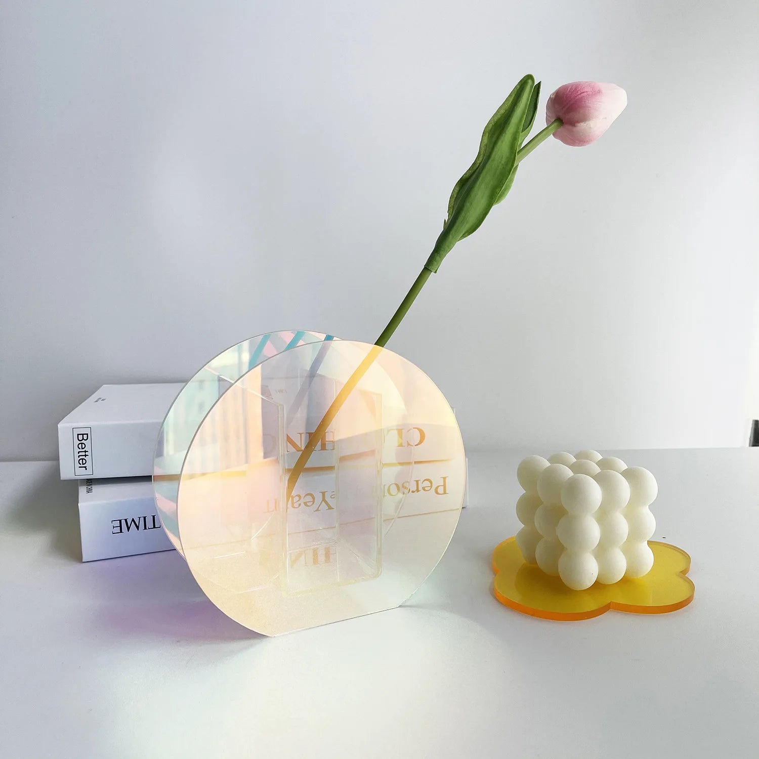3D Rainbow Acrylic Vase