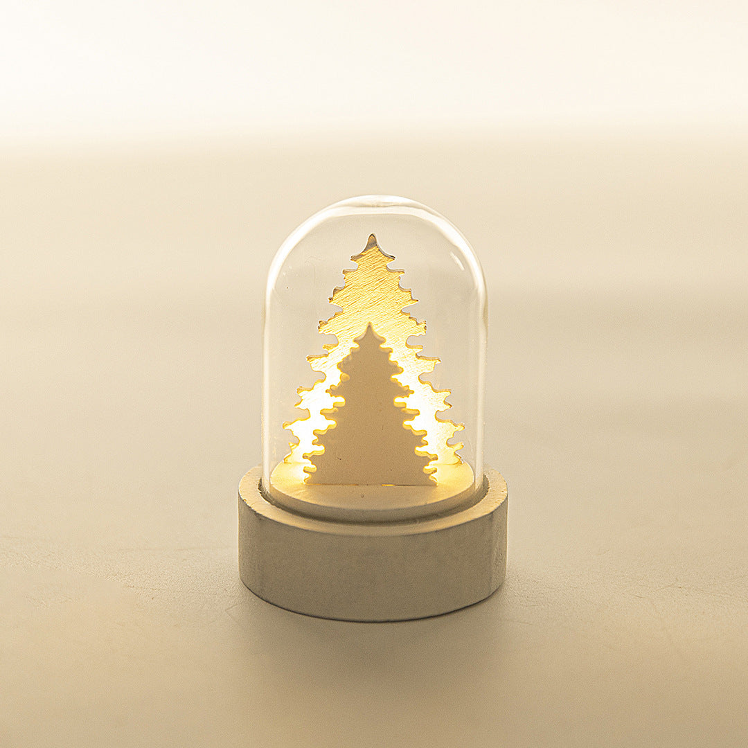 Mini Luminous Wooden House Decor