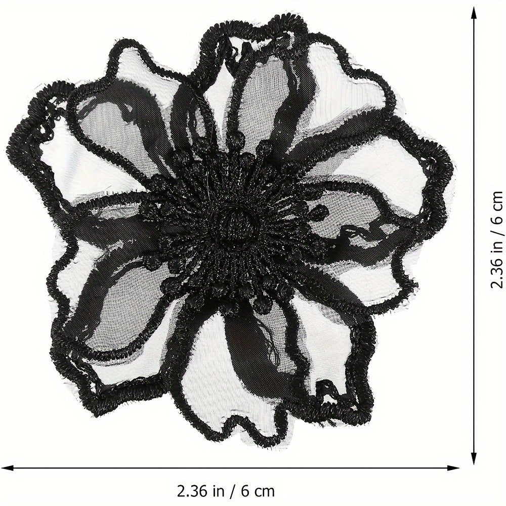 5Pcs Double Layer Lace Flower Patches