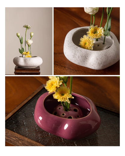 Ikebana Minimalist Ceramic Vase Set