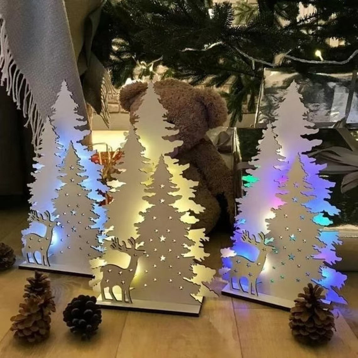 Light-Up Wooden Christmas Ornament