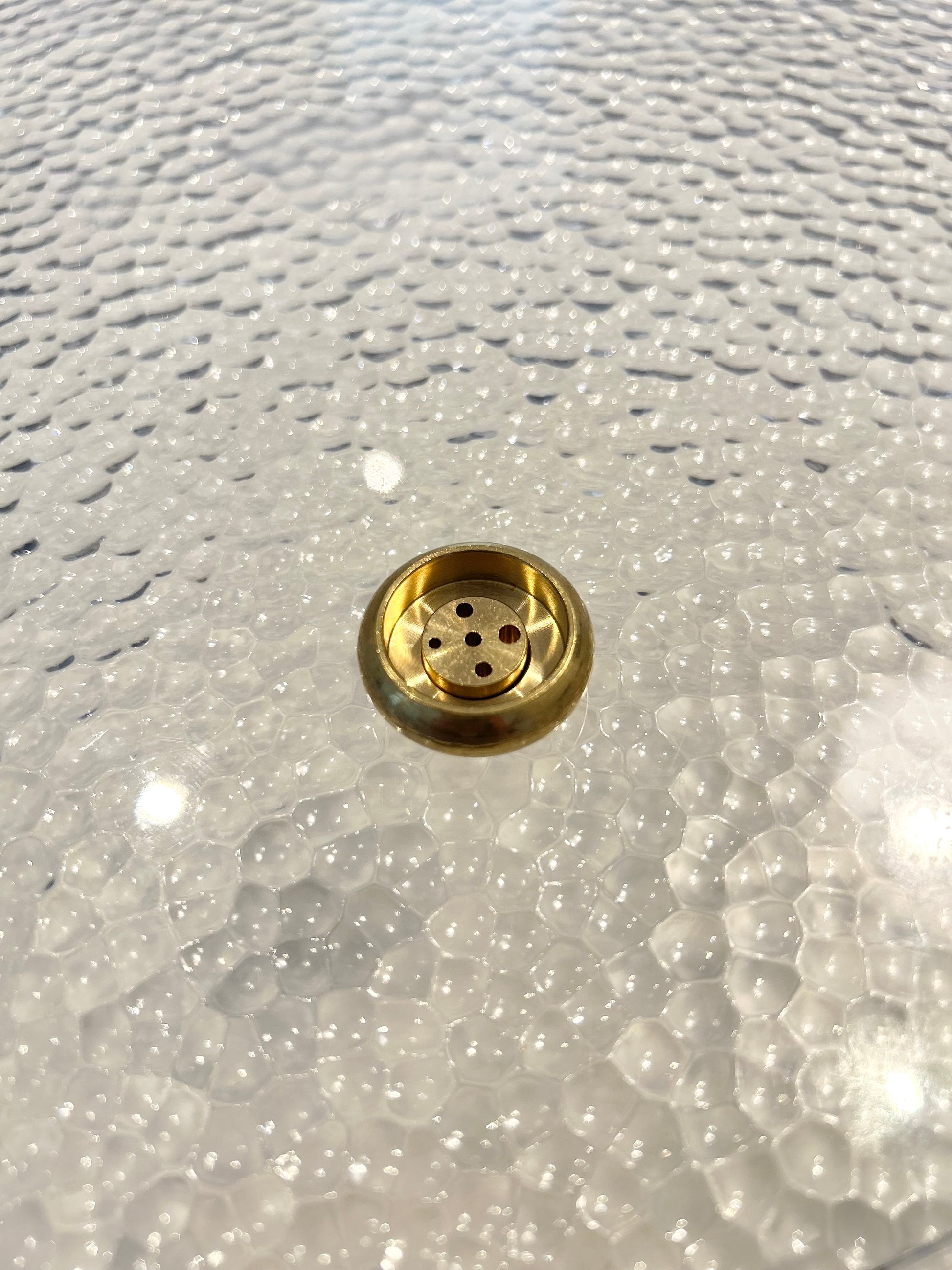 5-Hole Brass Incense Tray