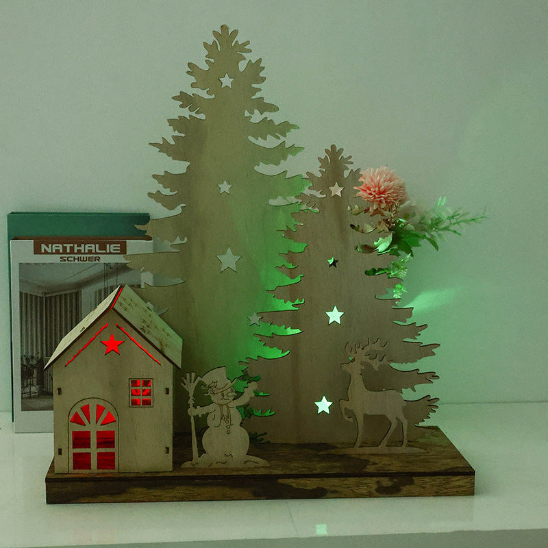 Light-Up Wooden Christmas Ornament