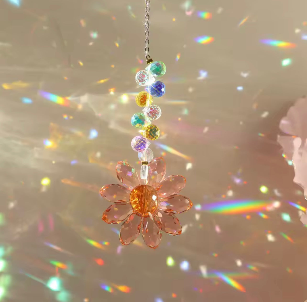 Crystal Sunflower Suncatcher