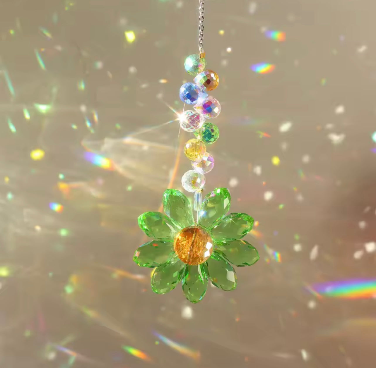 Crystal Sunflower Suncatcher