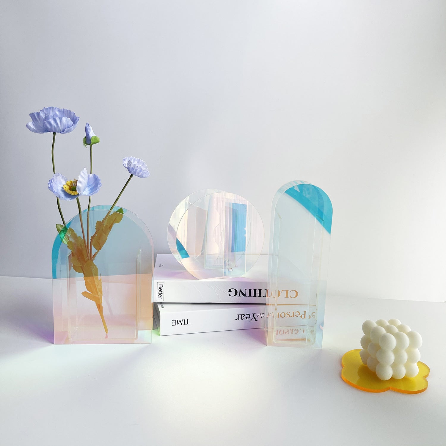 3D Rainbow Acrylic Vase