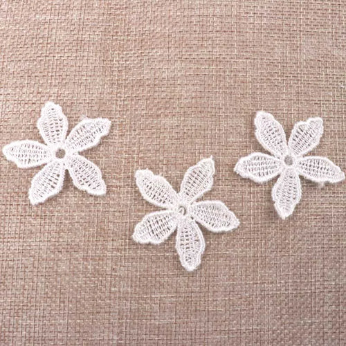 20pcs Flower Trim Embroidered Lace