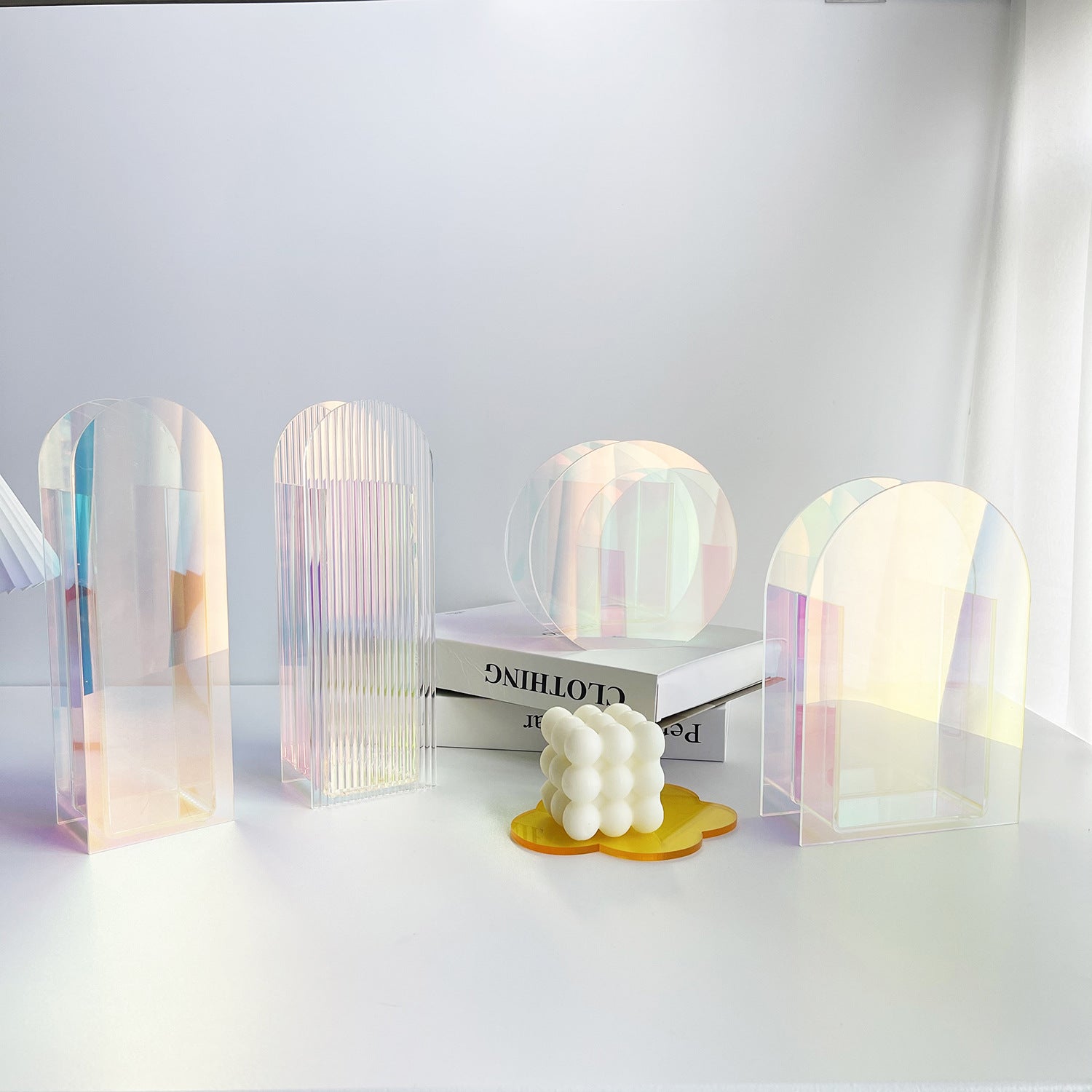 3D Rainbow Acrylic Vase
