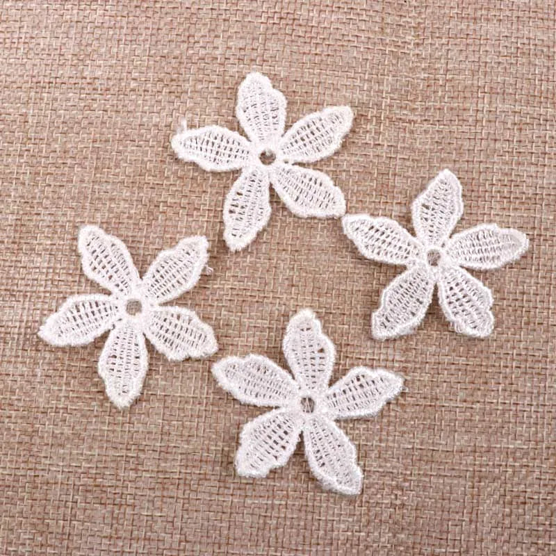20pcs Flower Trim Embroidered Lace