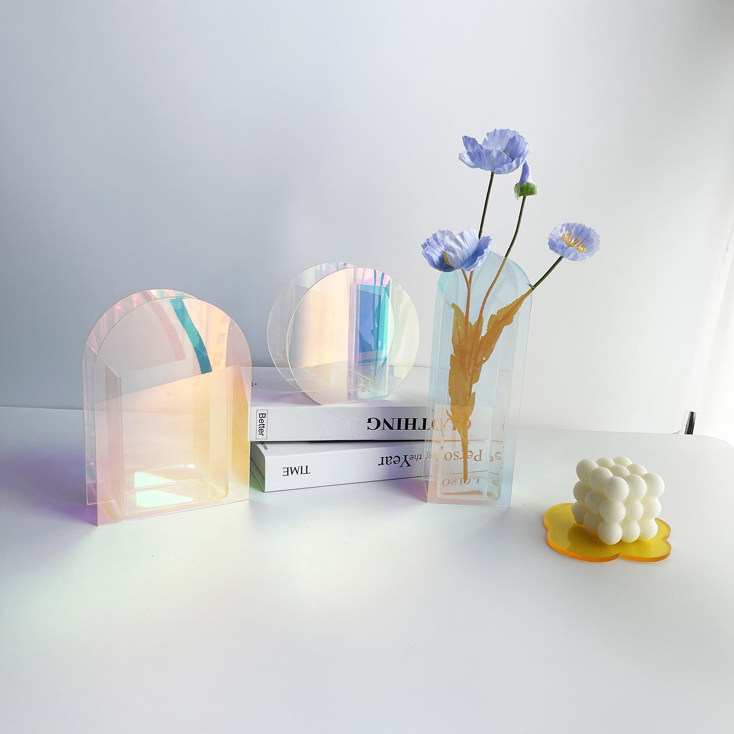 3D Rainbow Acrylic Vase