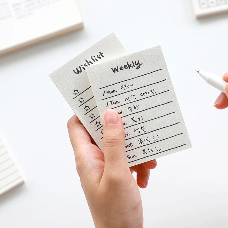 50pcs Minimalist Daily Planner Notepad