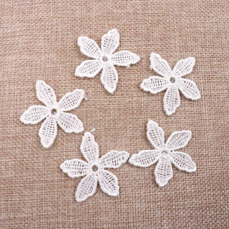 20pcs Flower Trim Embroidered Lace