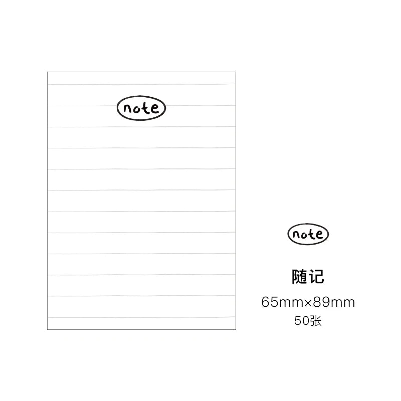 50pcs Minimalist Daily Planner Notepad