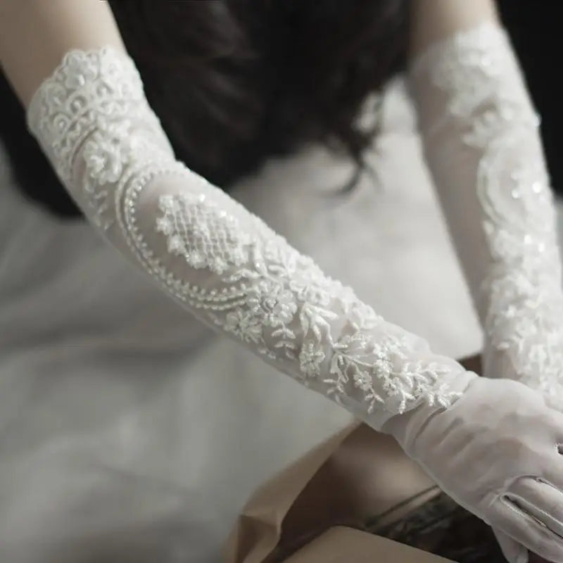 Flower & Pearl Bridal Gloves