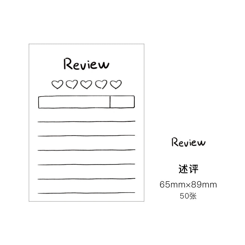 50pcs Minimalist Daily Planner Notepad