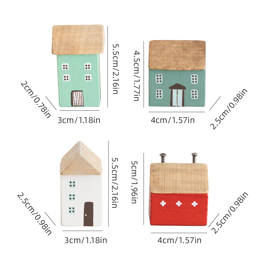 Mini Wooden House Decor