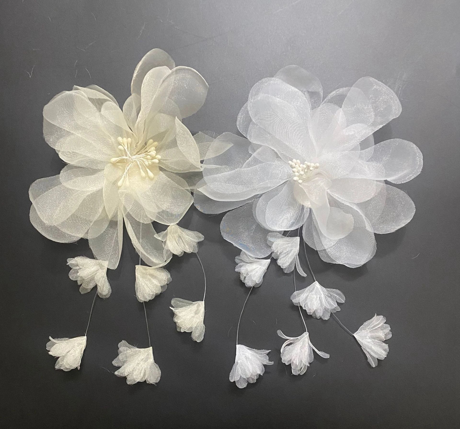 3D Whisker Flower Organza Appliqué
