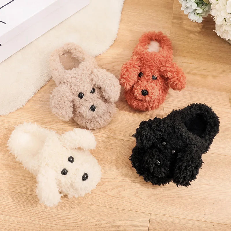 Cute Dog Plush Slippers