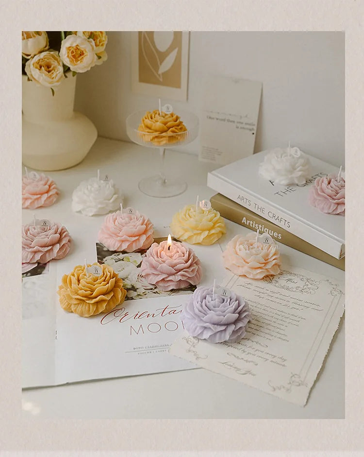 Peony Flower Scented Candle