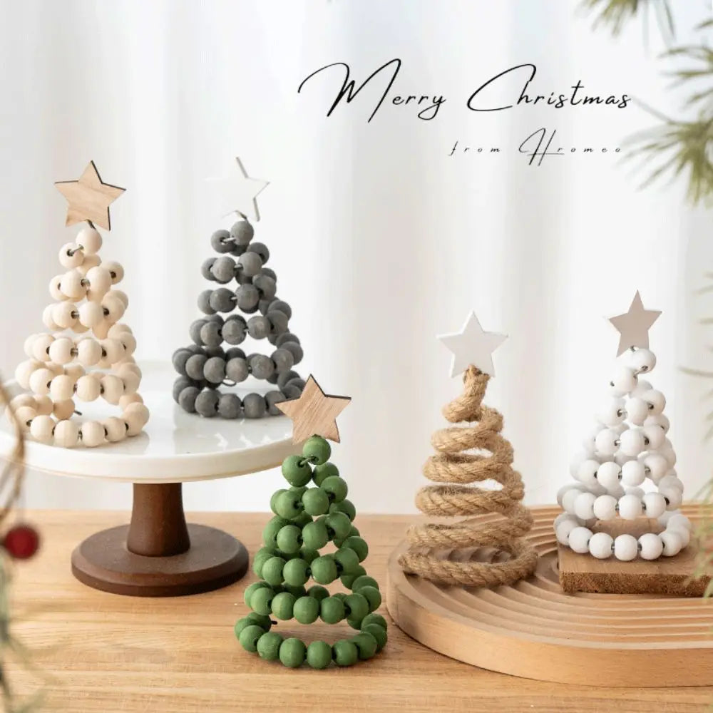 Wooden Beaded Christmas Tree