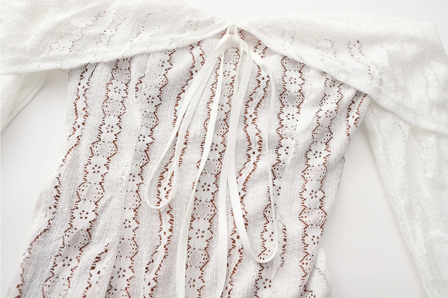 White Off-Shoulder Lace Maxi Dress