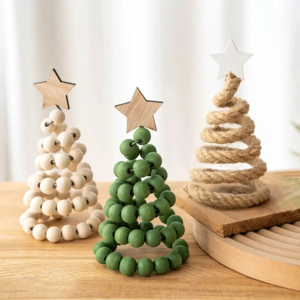 Wooden Beaded Christmas Tree
