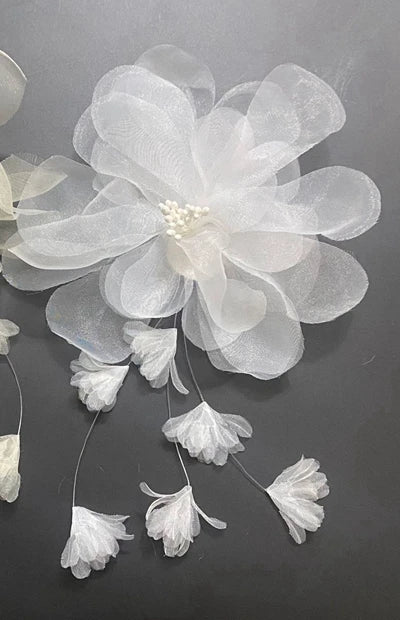 3D Whisker Flower Organza Appliqué