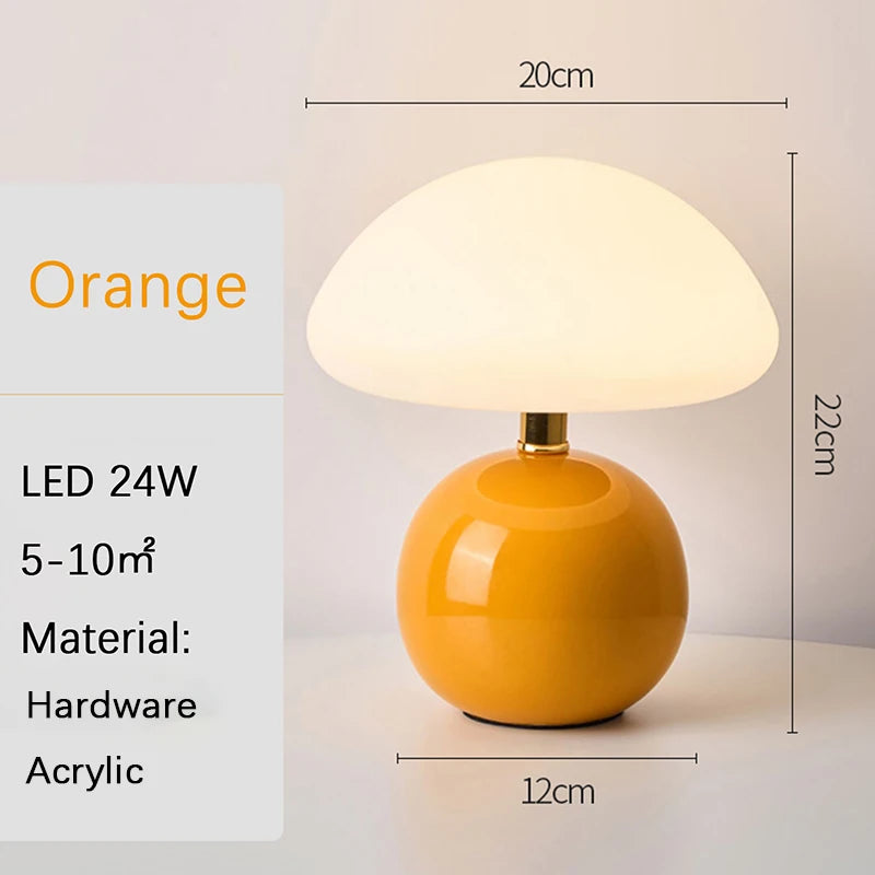 Colorful Mushroom Nightstand Lamp