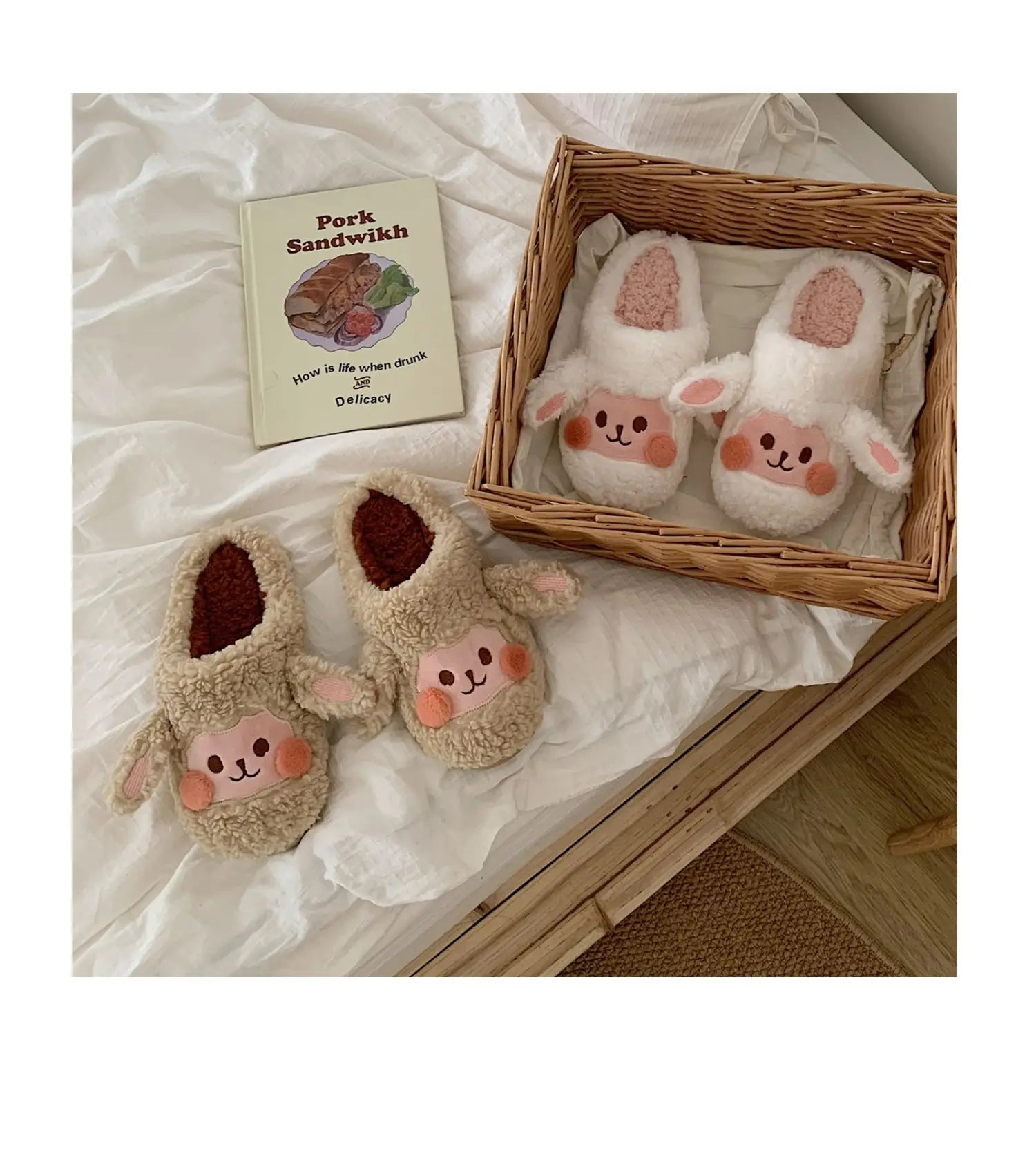 Cute Dog Plush Slippers