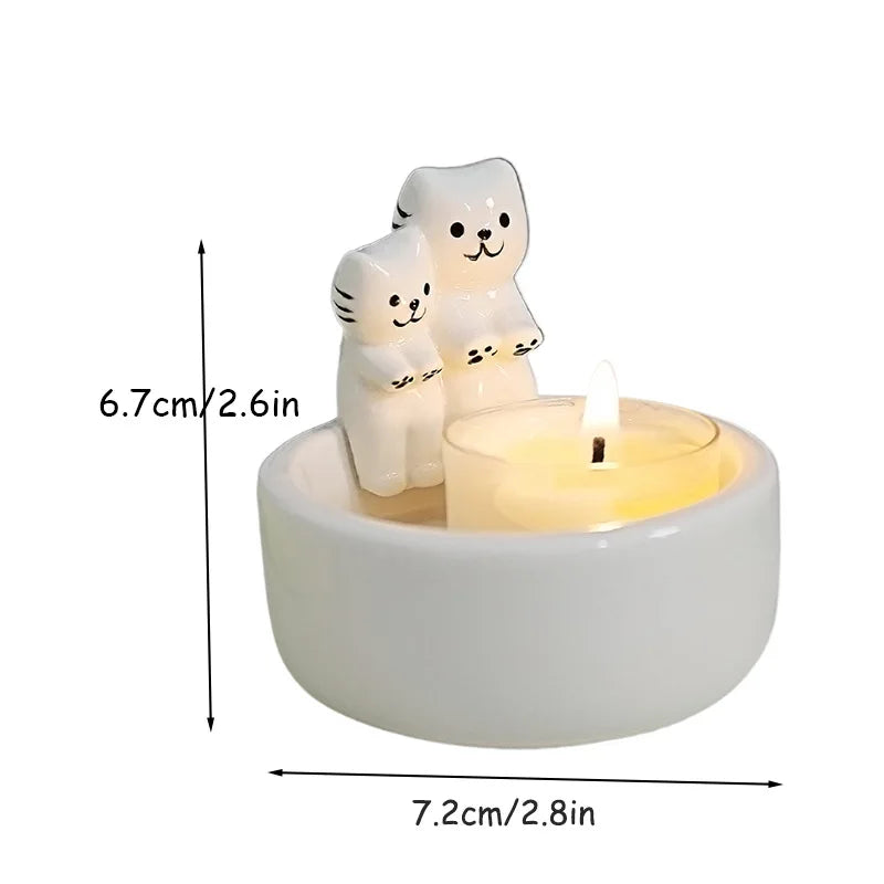 Cartoon Ceramic Candlestick Holder