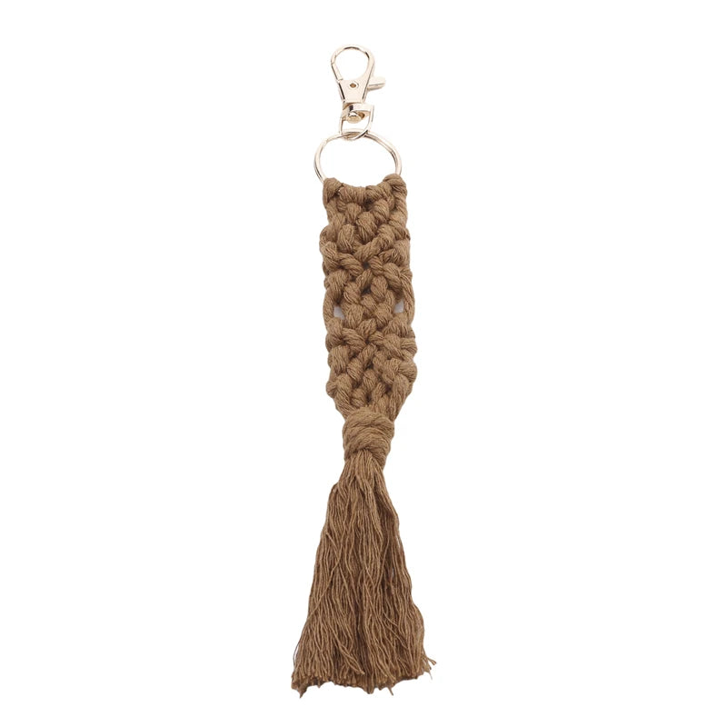 Boho Macrame Wristlet Keychain