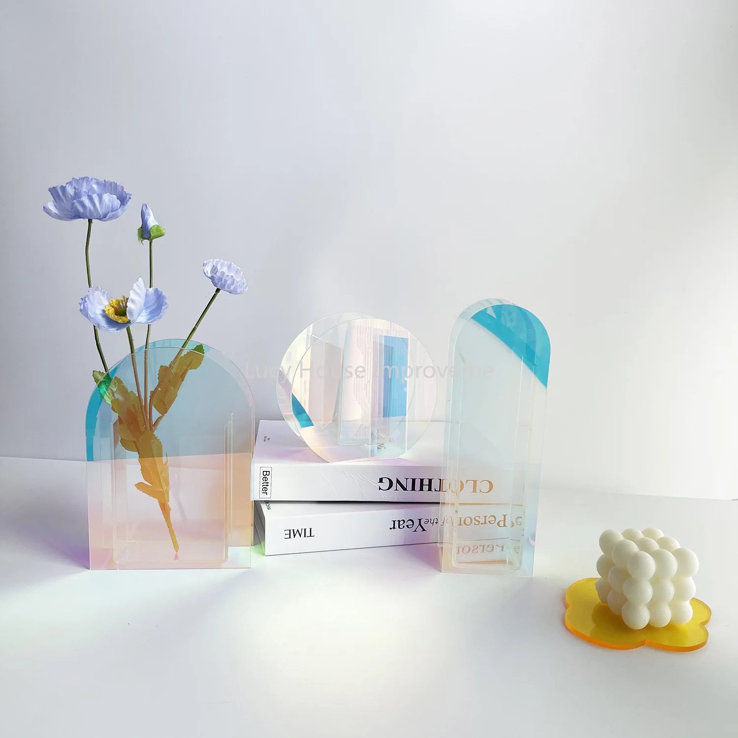 3D Rainbow Acrylic Vase