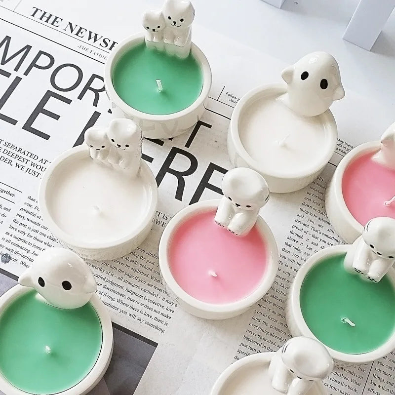 Cartoon Ceramic Candlestick Holder