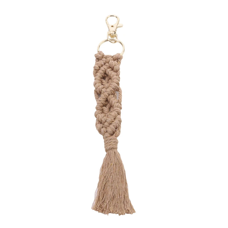 Boho Macrame Wristlet Keychain