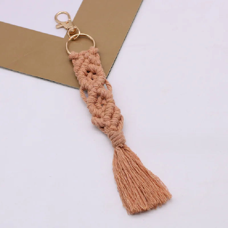 Boho Macrame Wristlet Keychain