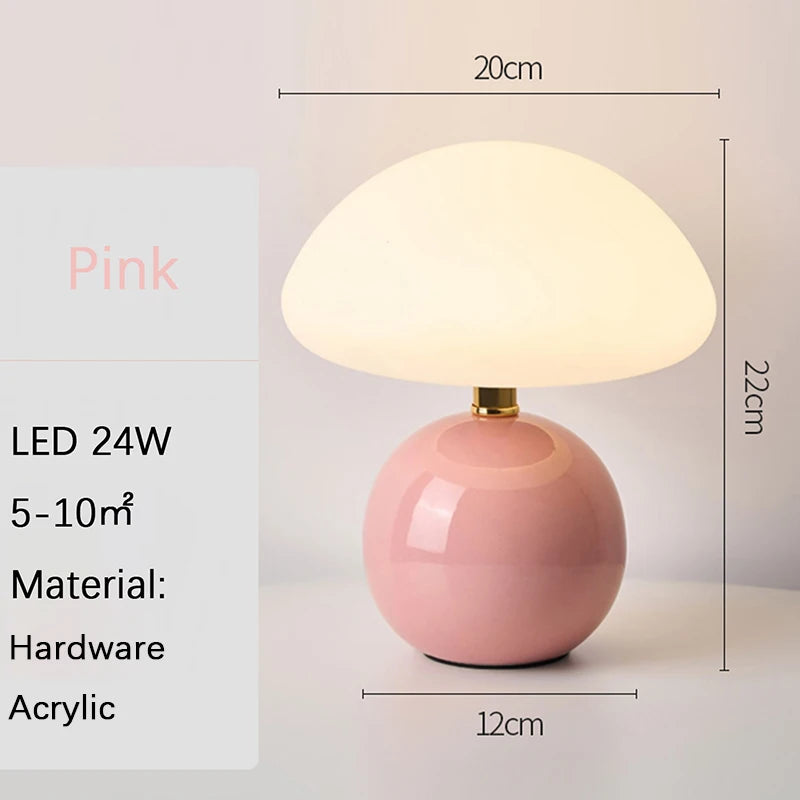 Colorful Mushroom Nightstand Lamp