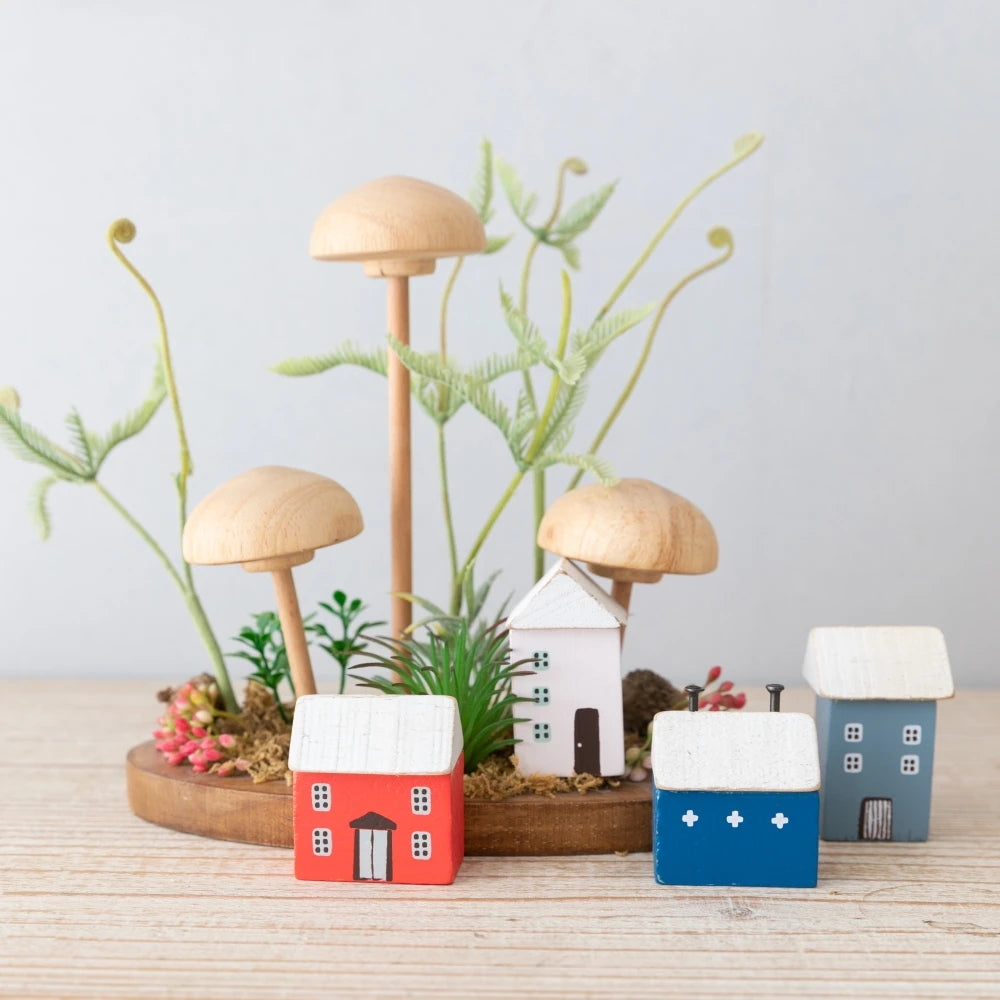 Mini Wooden House Decor