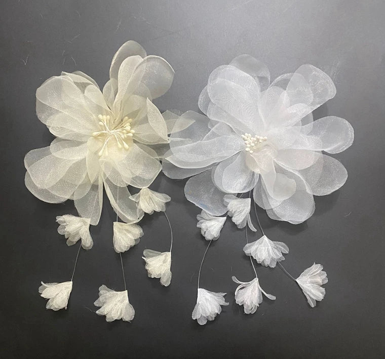 3D Whisker Flower Organza Appliqué