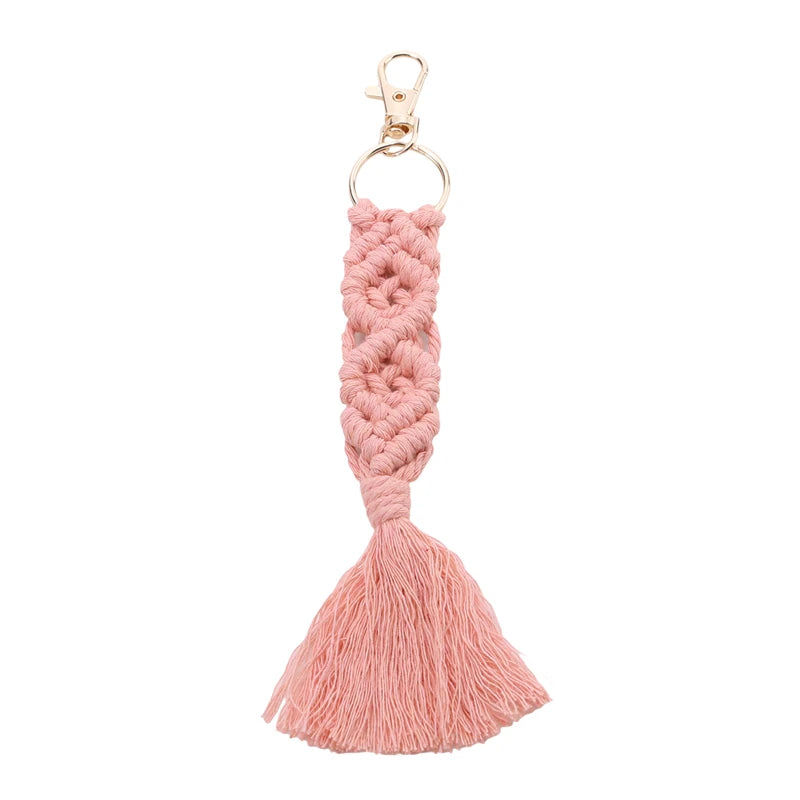 Boho Macrame Wristlet Keychain