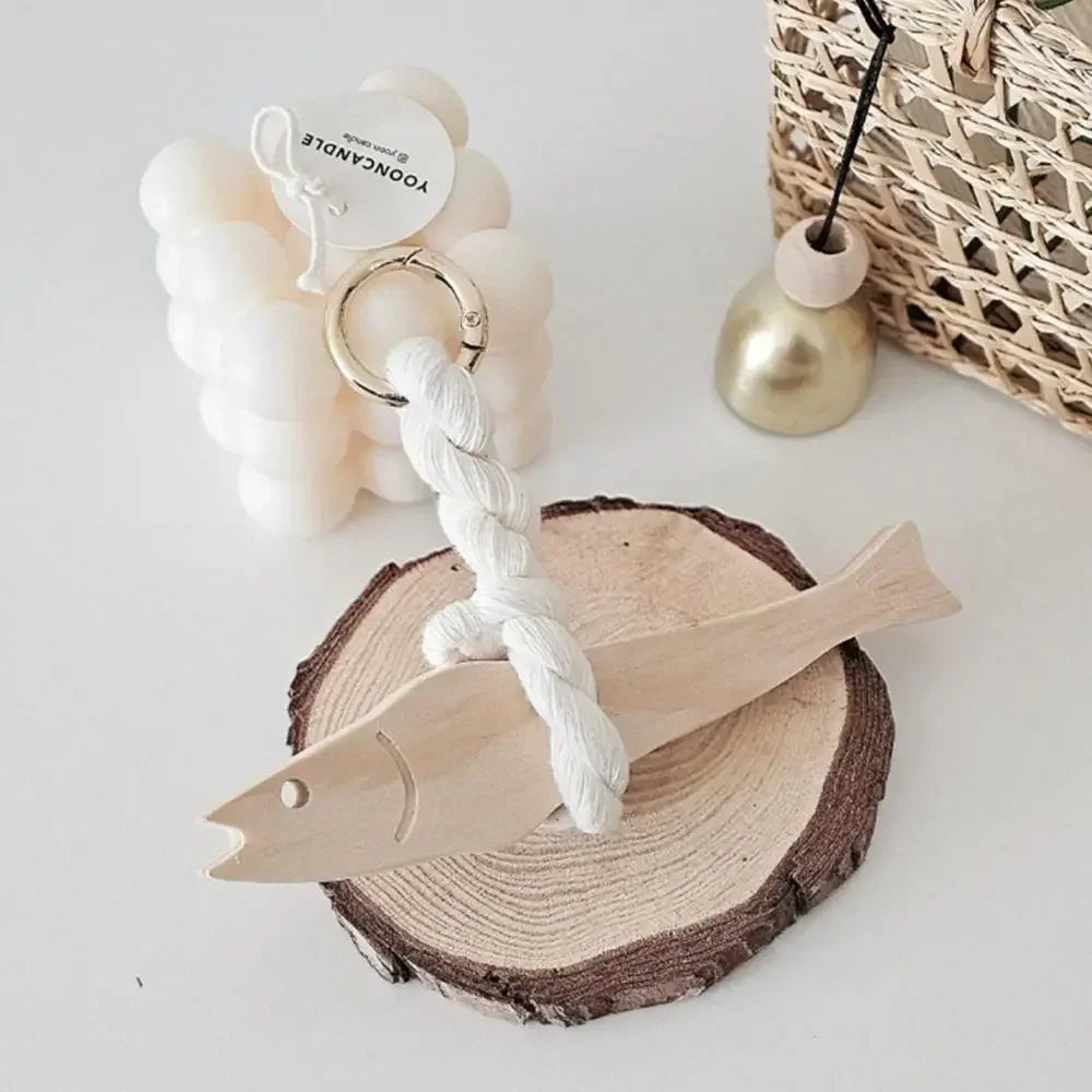 Good luck Fish Wood Door Pendant