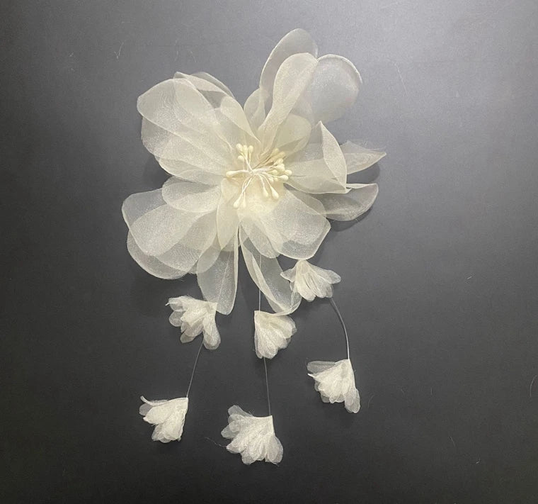 3D Whisker Flower Organza Appliqué