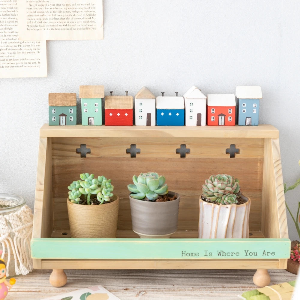Mini Wooden House Decor