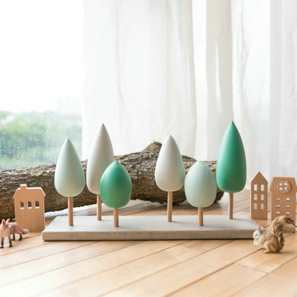 Mini Wooden House Decor