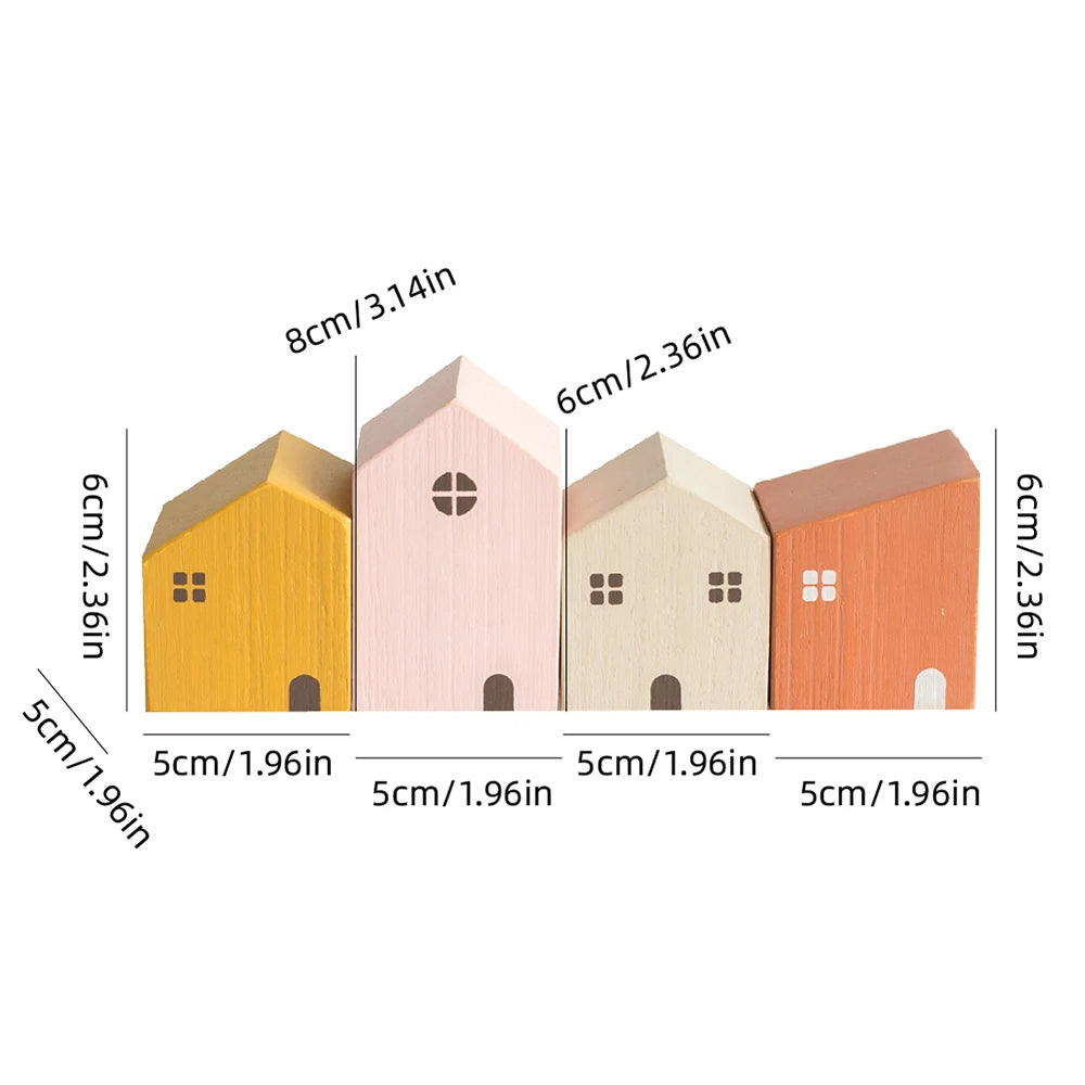 Mini Wooden House Decor