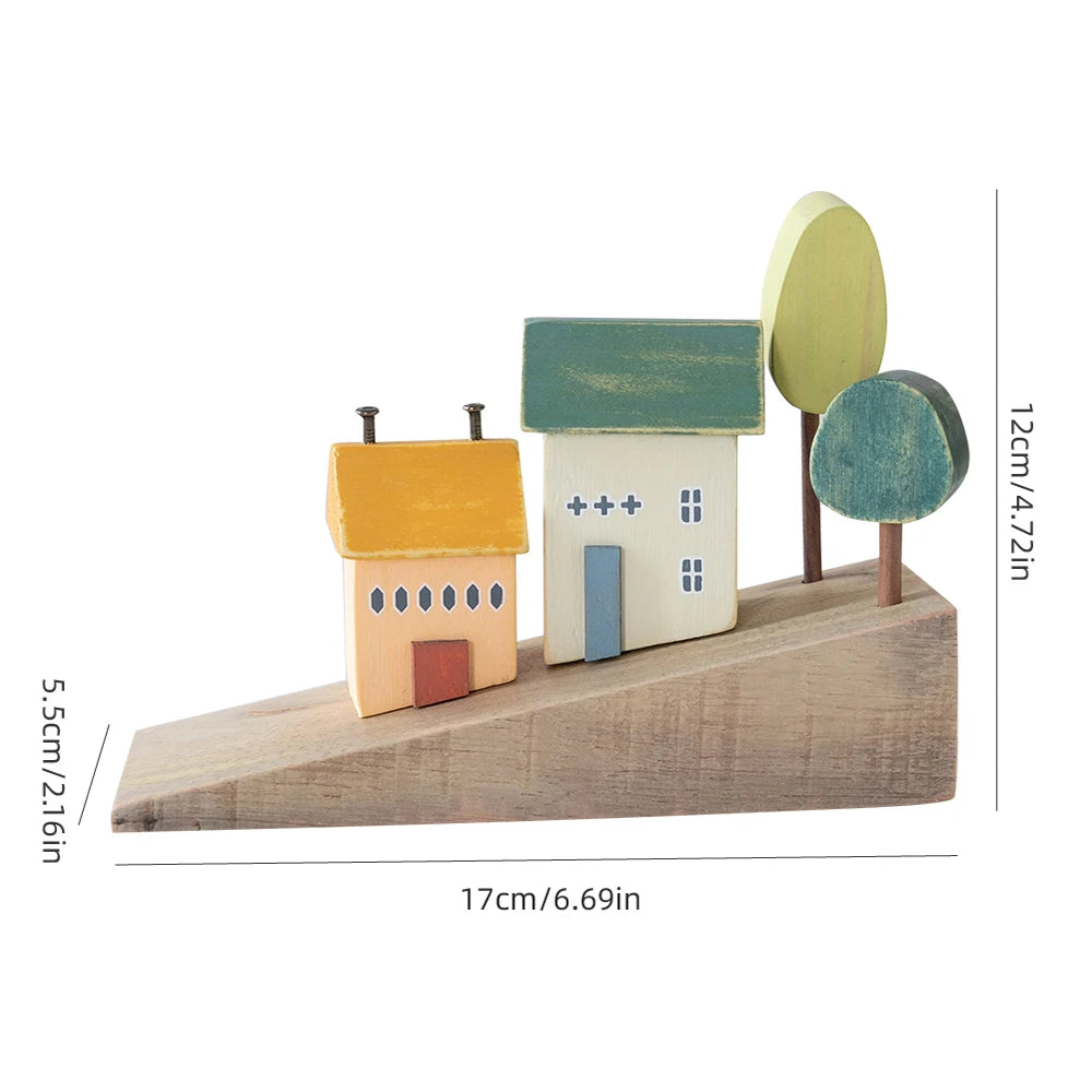 Mini Wooden House Decor