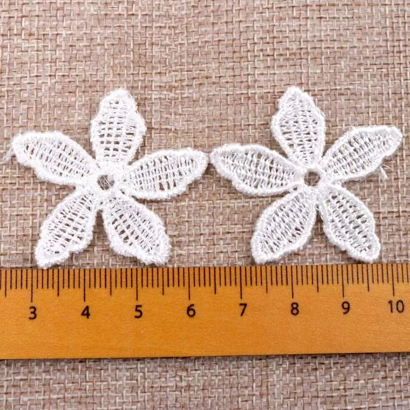20pcs Flower Trim Embroidered Lace