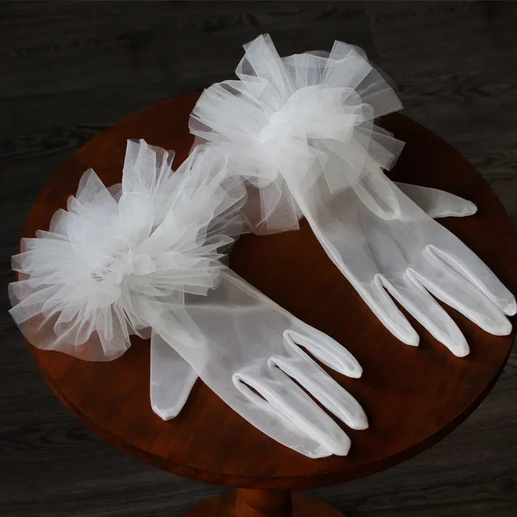 Flower & Pearl Bridal Gloves